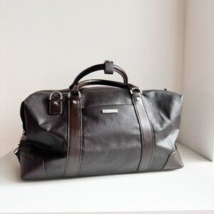 Brooks Brothers Black Fleece Deep Chocolate Brown Men's Duffle Travel Bag